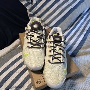Nike White and Green Sneakers